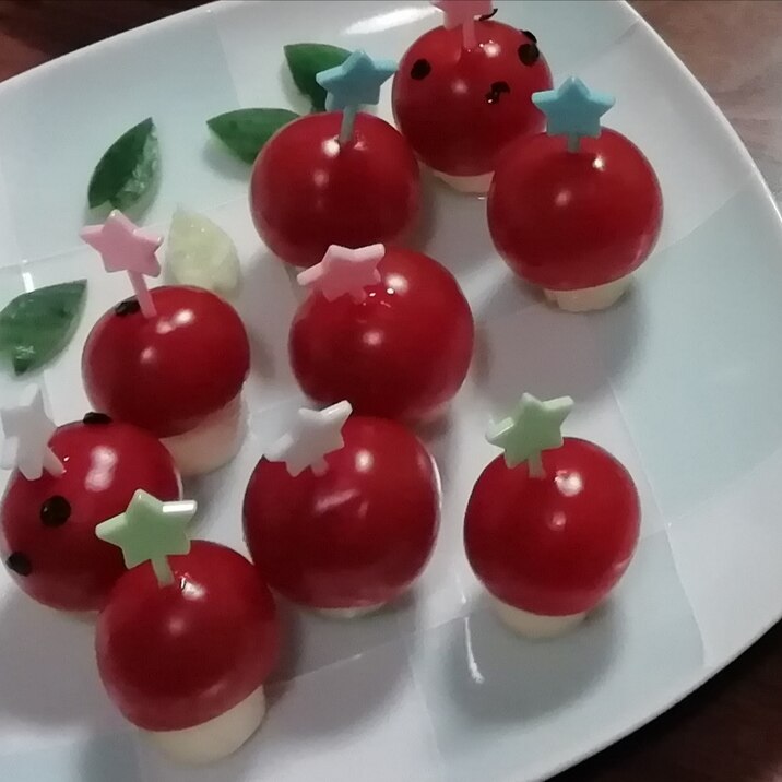 ミニトマトとチーズで きのこみたいなおつまみ レシピ 作り方 By Hippo 楽天レシピ ミニトマトとチーズで きのこみたいなおつまみ レシピ 作り方 By Hippo 楽天レシピ